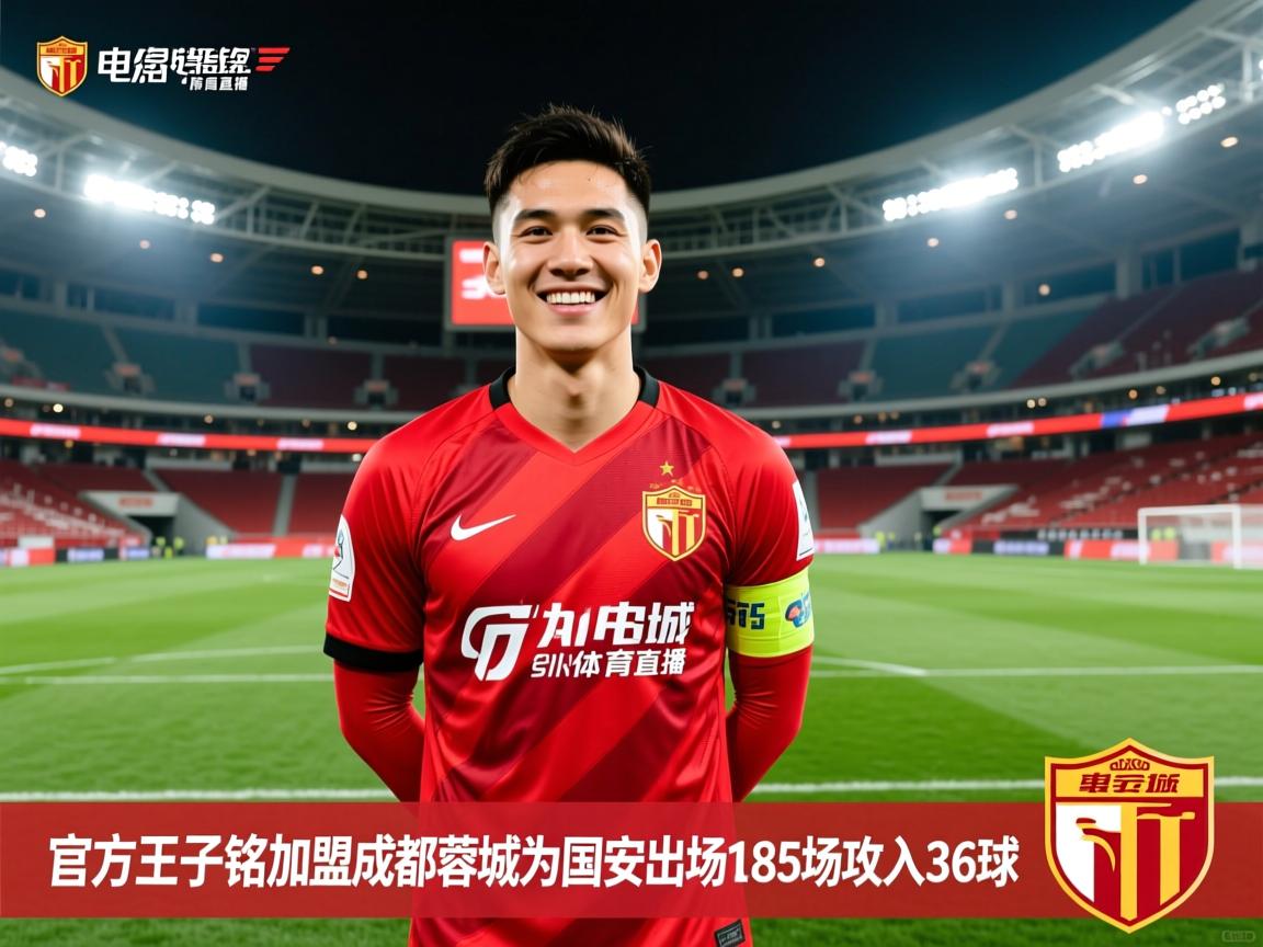官方：王子铭加盟成都蓉城为国安出场185场攻入36球